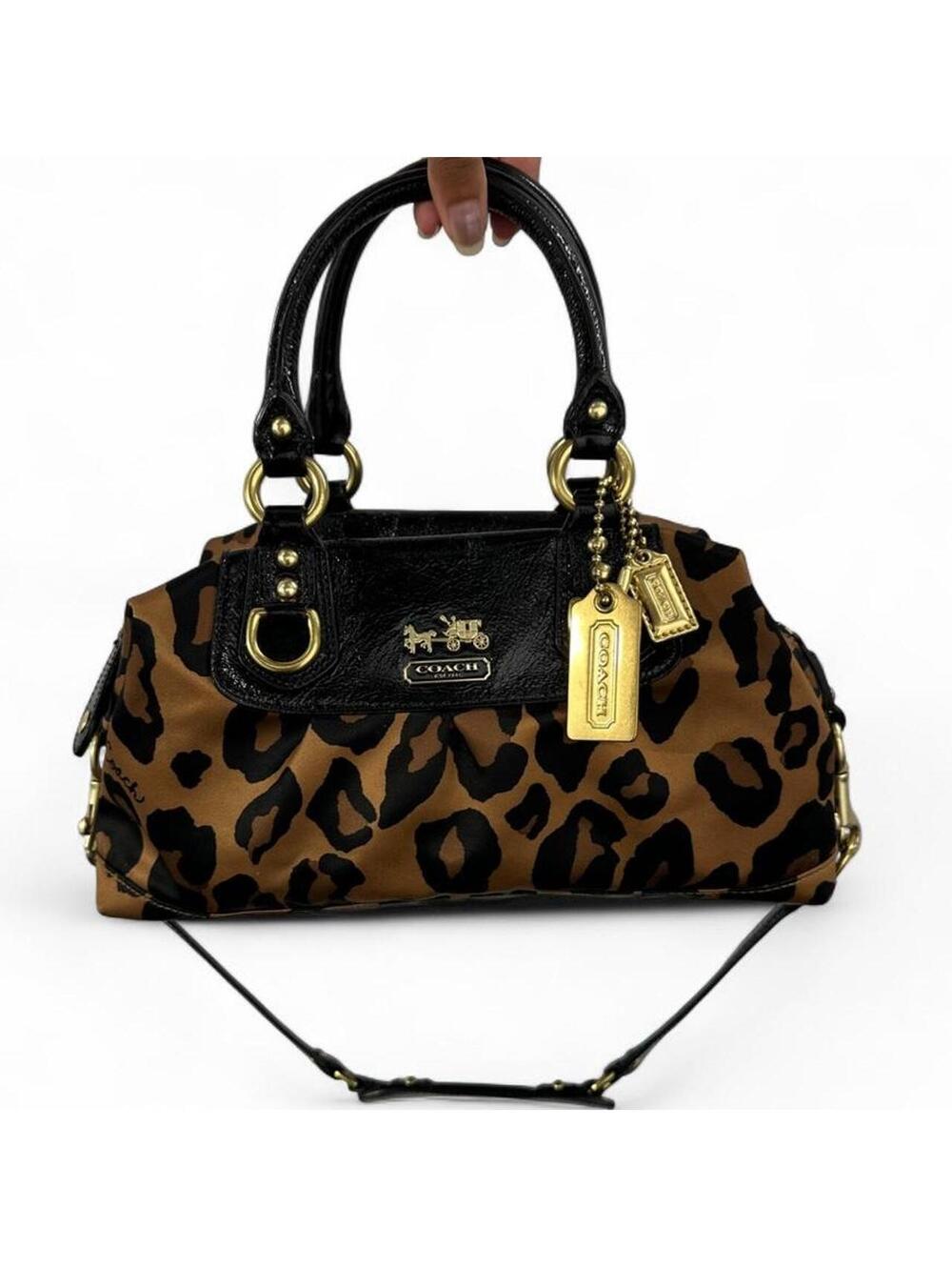 Y2k Vintage Coach leopard print Madison bag